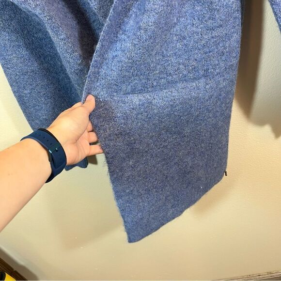 Beryll Cashmere Cardigan Womens One Size Vivian Denim Blue Hooded Longline OS - Picture 6 of 15